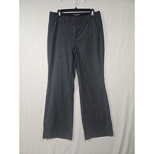 Banana Republic Charcoal Pinstripe Wide Leg Pants